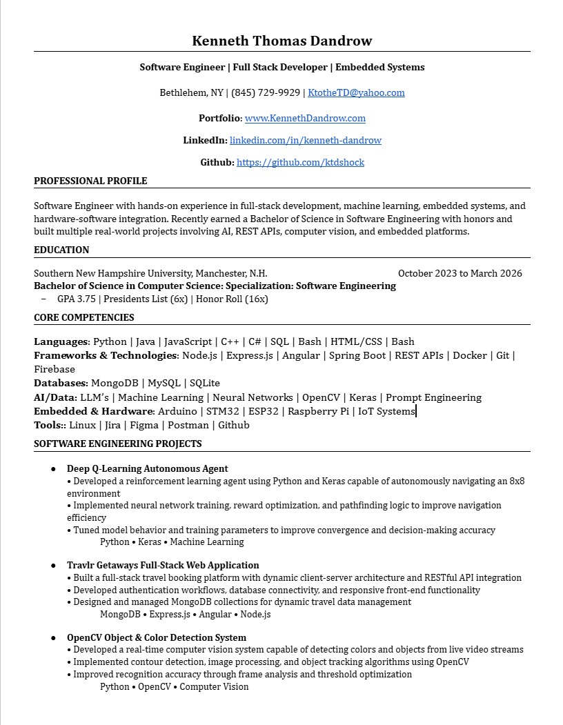 Resume Page 1